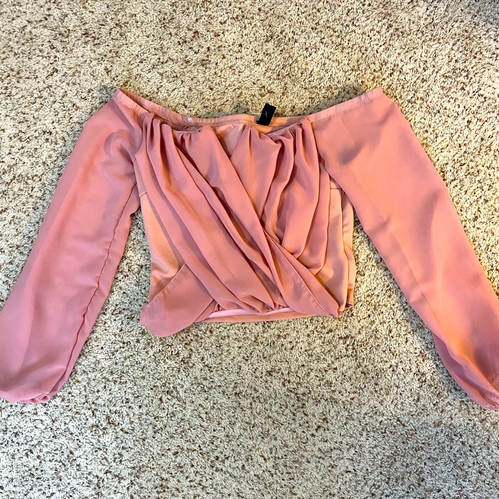 Pink off the shoulder top